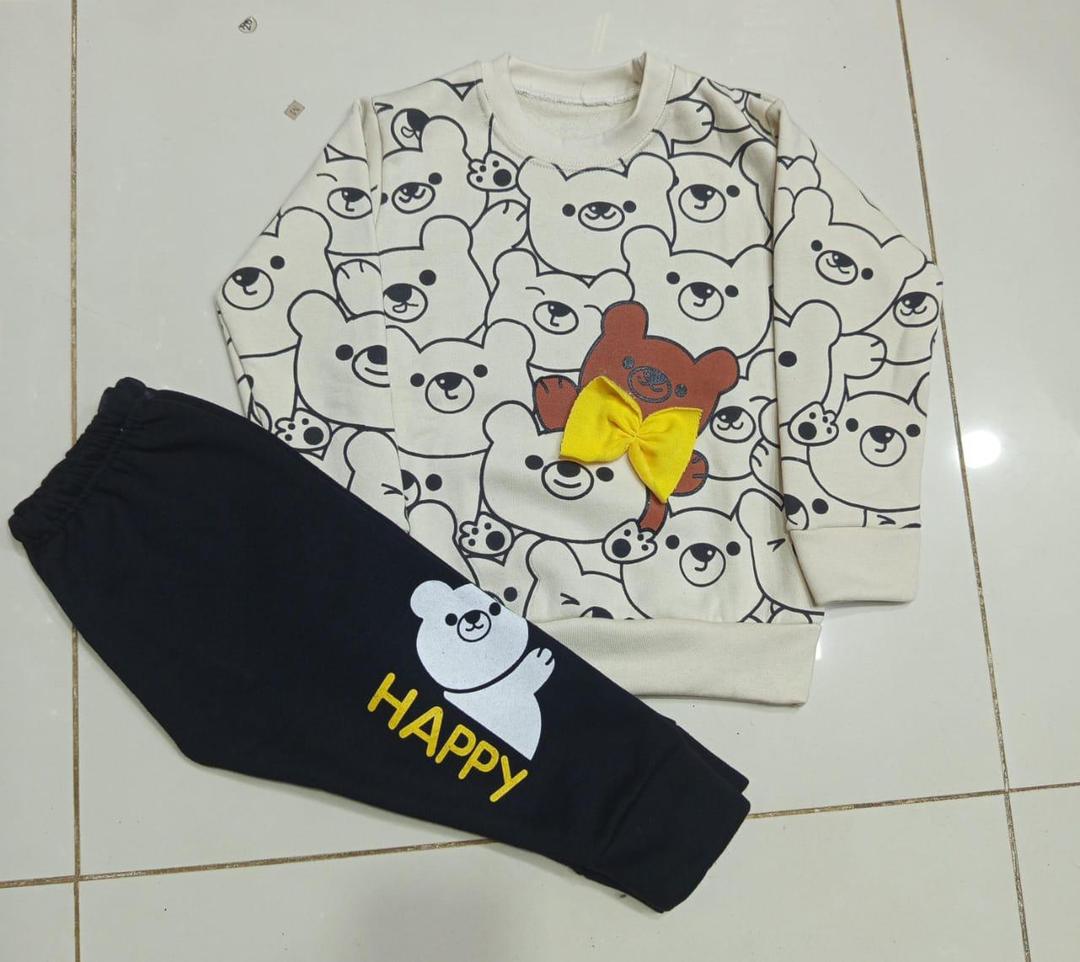 2 Pcs Boy's Fleece Printed Sweatshirt Tracksuit