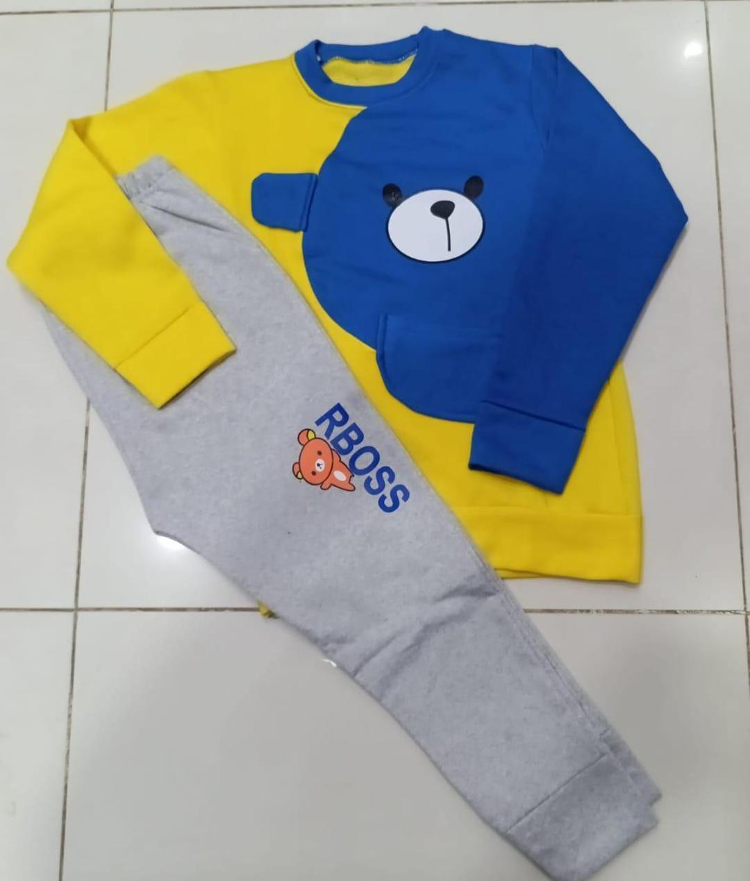 2 Pcs Fleece Printed Tracksuit