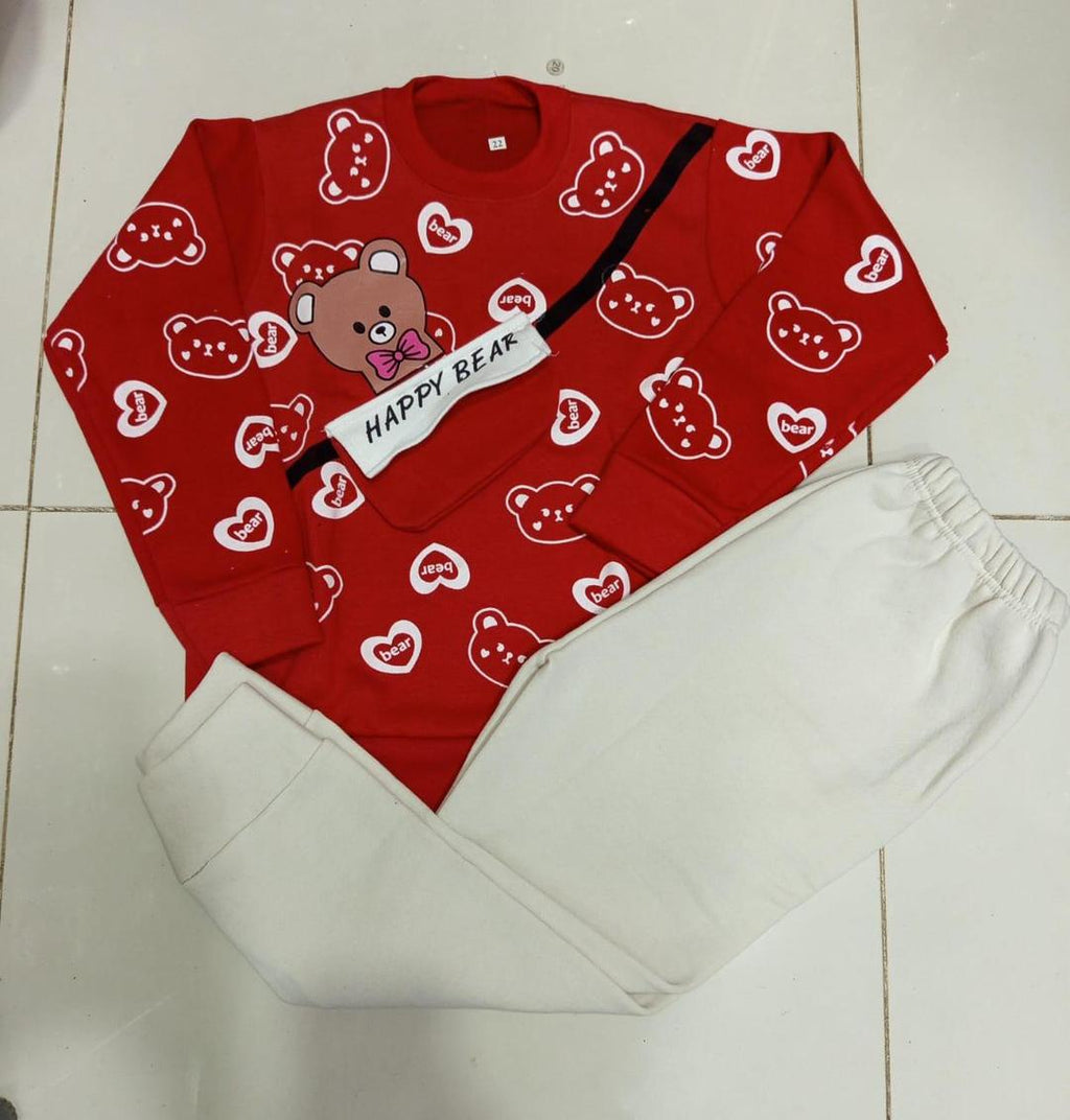 Cozy Fleece Printed Tracksuit for Boys & Girls