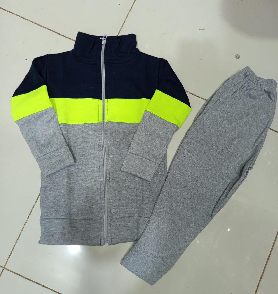 Grey Zipper Tracksuit for Boys