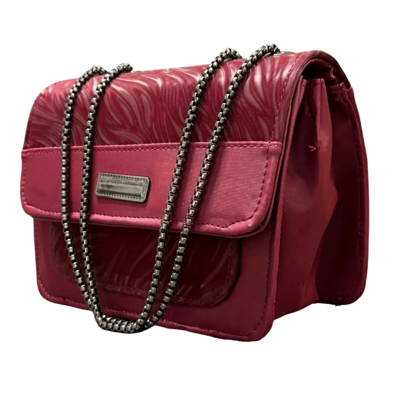 Luxury Women’s Shoulder Bag in Maroon Faux Leather for Casual, Work, and Formal Use
