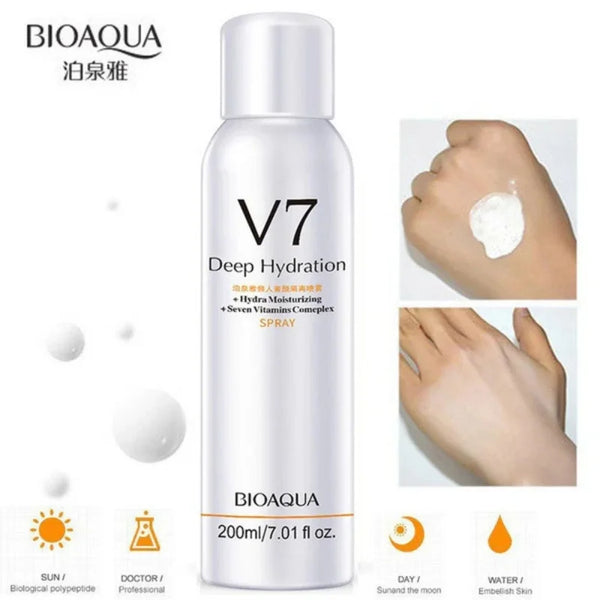 BIOAQUA V7 Vitamin Deep Hydration Brightening Spray with 7-Vitamin Complex for Radiant Skin  Short