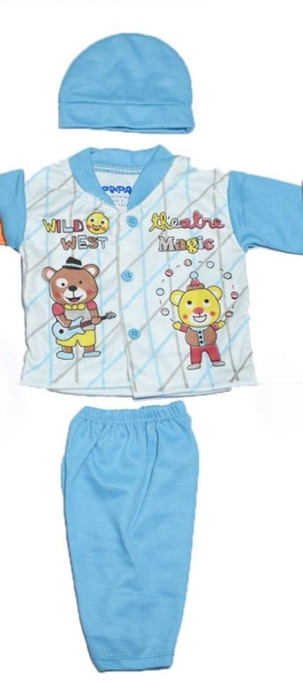 3 Pcs New Born Baby Boy Suits - Pack Of 3