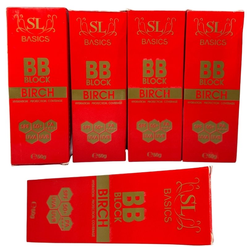 SL Basics BB Block SPF 50g | Tinted Sunscreen with Vitamin E, Lotus & Niacinamide