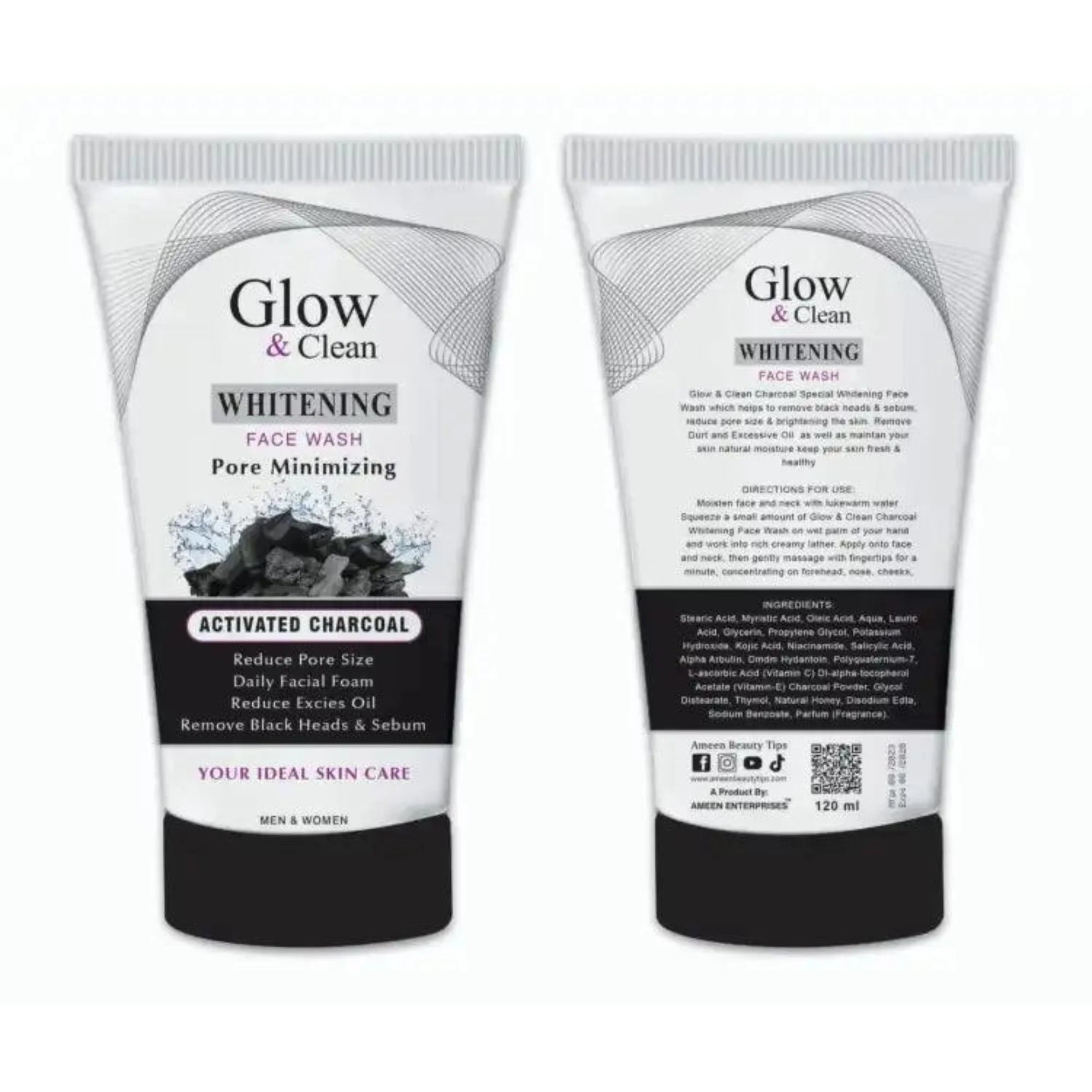 Glow & Clean Charcoal Face Wash | Deep Cleansing Oil Control & Pore Care