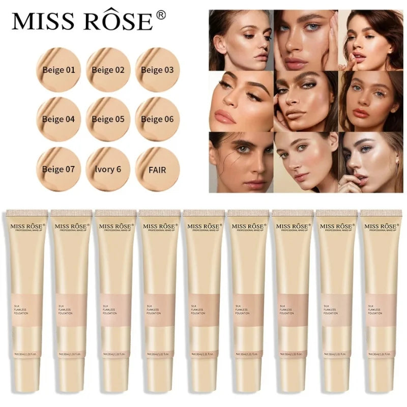 Fair | Miss Rose Silk Flawless Foundation | Long-Lasting Lightweight Liquid Foundation with Natural Radiant Finish