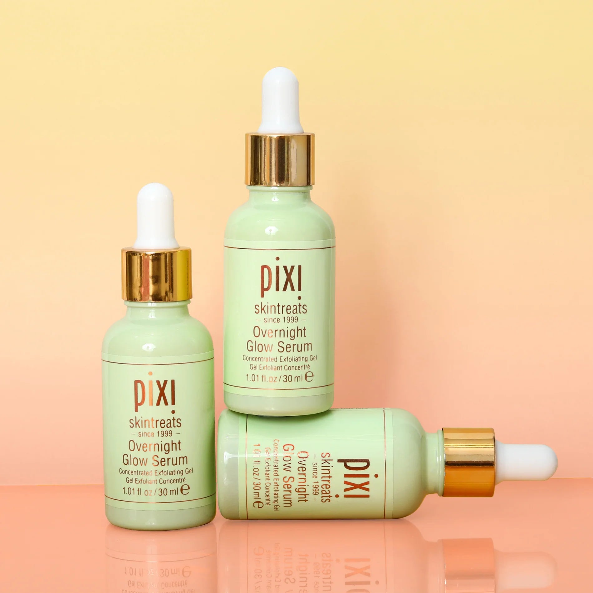 Pixi Overnight Glow Serum 30ml Exfoliating Brightening Serum with 10% Glycolic Acid and Vitamins