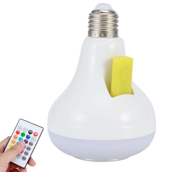 2-in-1 Smart LED Bulb + Bluetooth Speaker | RGB Light + Remote Control