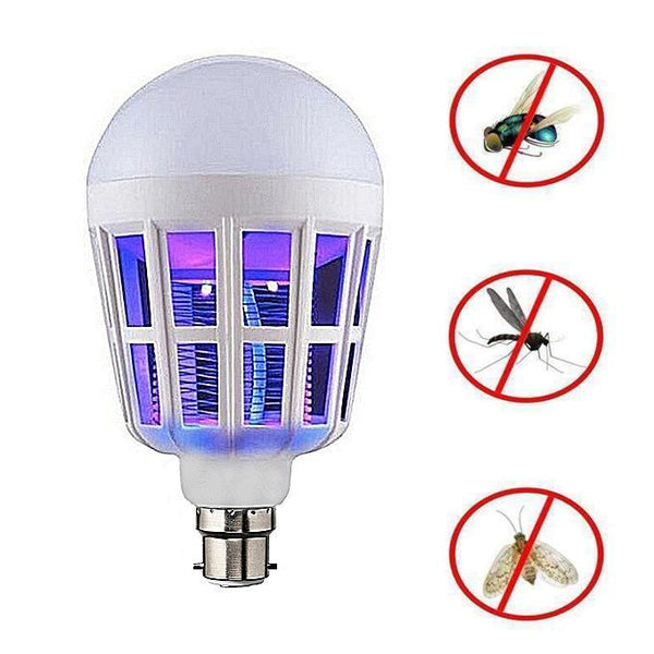 2-in-1 LED Mosquito Killer Bulb | 15W Insect Zapper Light | Silent, Odorless, Energy Saving